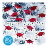 School Colors Embossed Metallic Confetti - Apple Red