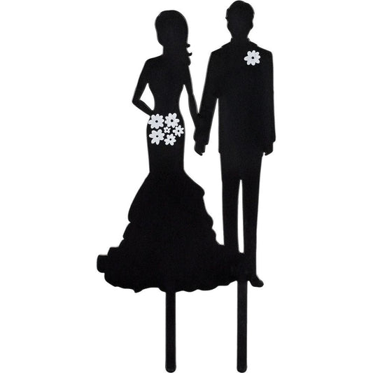 Silhouette Couple Cake Topper