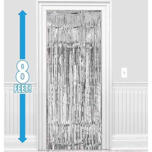 Silver Foil Metallic Curtain 3' X 8'