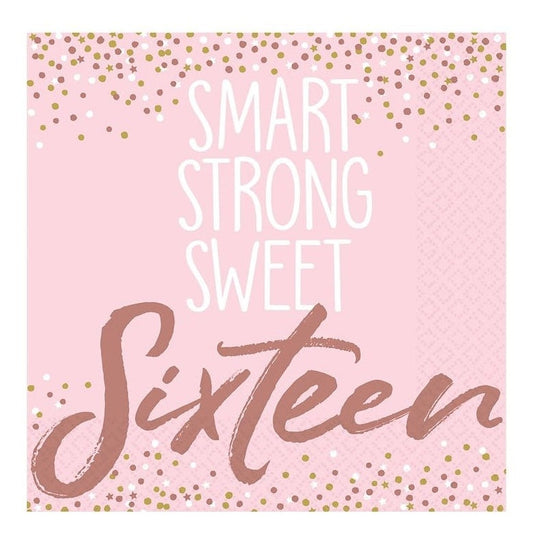 Sixteen Blush Beverage Napkins