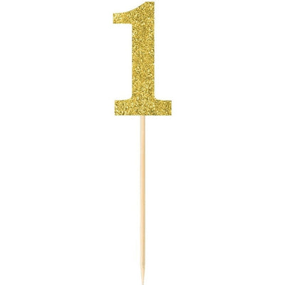 Small Gold Glitter Picks- 1