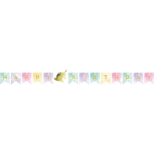 Sparkle Unicorn Party Banner