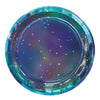 Sparkling Sapphire 9" Round Iridescent Plates