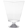 Square Plastic Pedestal Jar - Clear