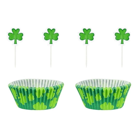 St Patrick's Day Cupcake Cases W/ Picks