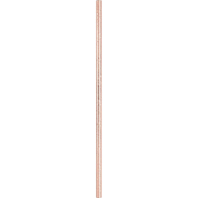 Foil Rose Gold Paper Straws, 10 Count