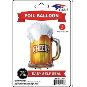 Beer Mug Cheers Foil Supershape Balloon