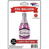 Pink Champagne Bottle Foil Supershape Balloon