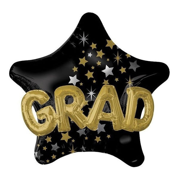 Super Shape Foil Balloon Congrats Grad Star Multi