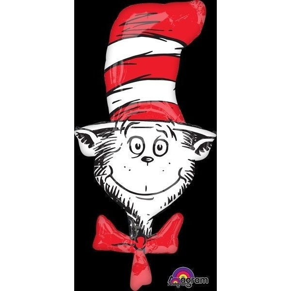 Super Shape Foil Balloon Dr Seuss Cat In The Hat