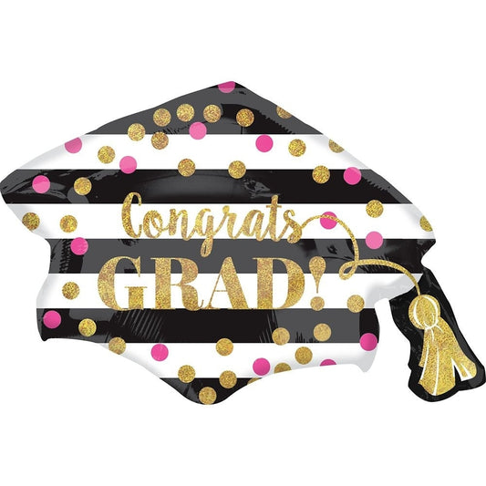 Super Shape Foil Balloon Grad Holo Confetti