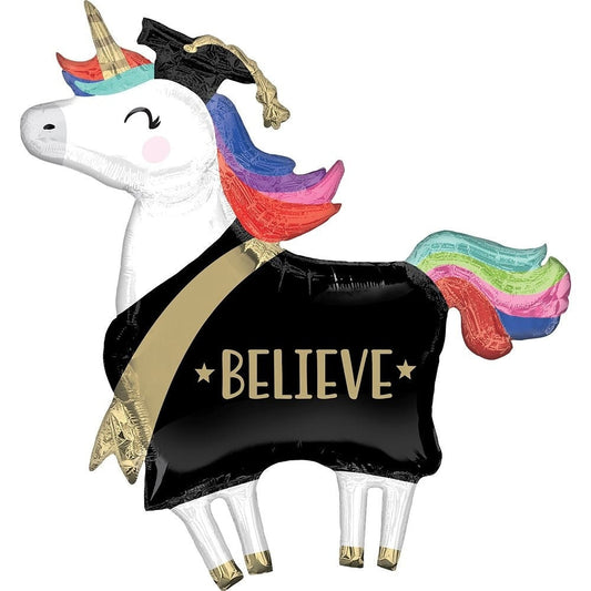 Super Shape Foil Balloon Grad Unicorn
