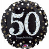 Super Shape Foil Balloon Sparkling Birthday 50