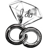 Super Shape Foil Balloon Wedding Rings I Do