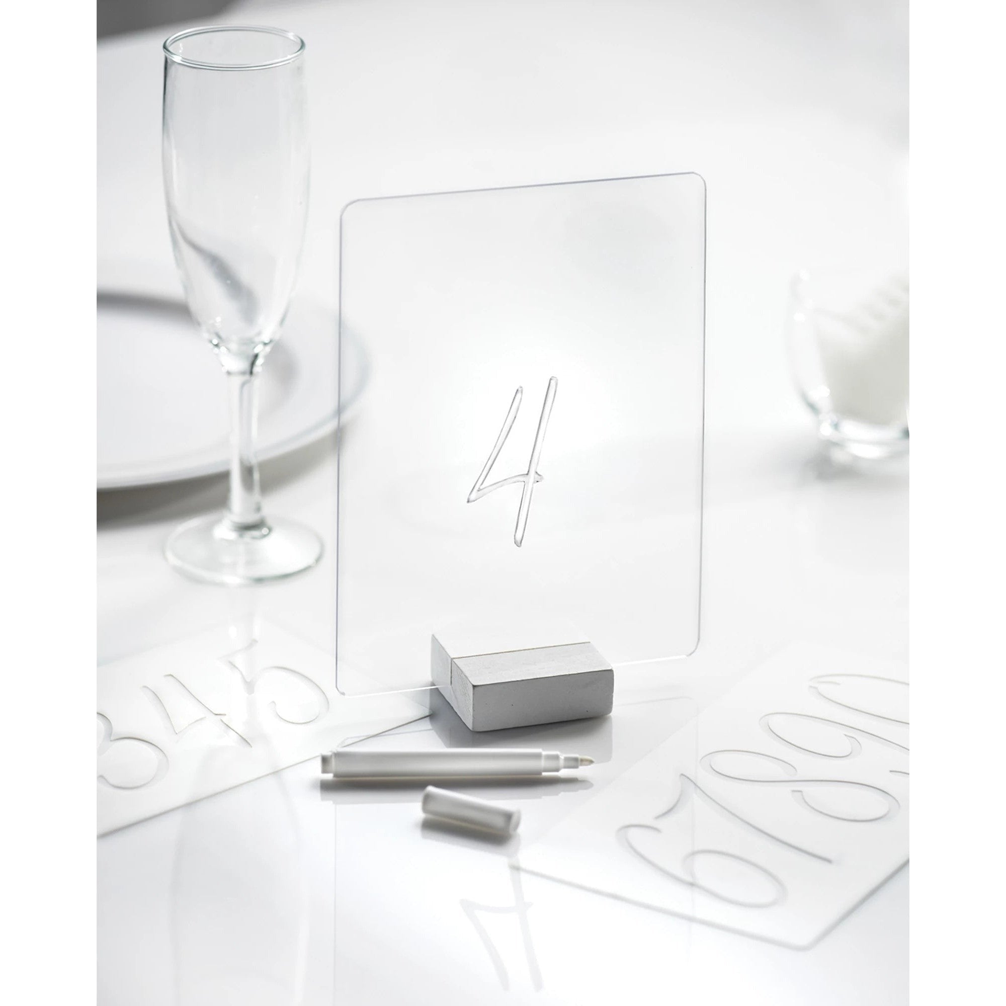 Triangle Paper Table Sign Table Sign with Stencils – Party Stuff