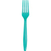 Teal Lagoon Plastic Forks