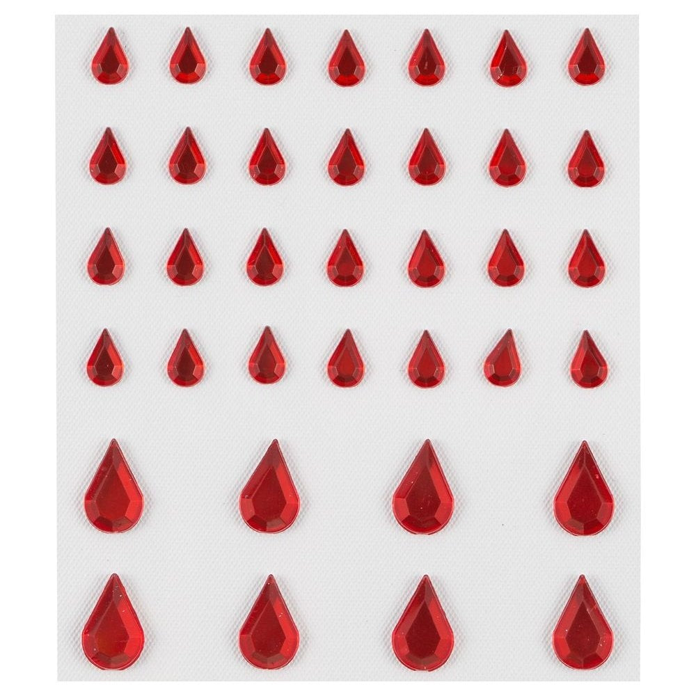 Tear Drop Jewels 36Pc Count
