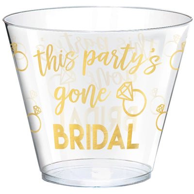 " This Party's Gone Bridal" Plastic Tumblers