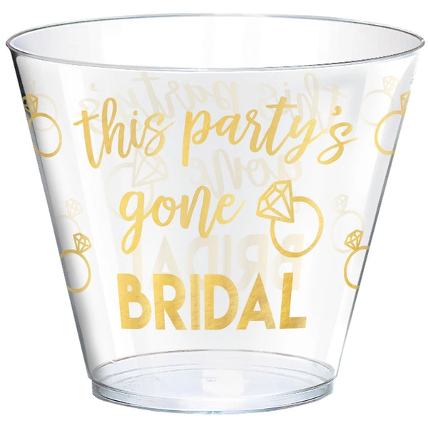 " This Party's Gone Bridal" Plastic Tumblers