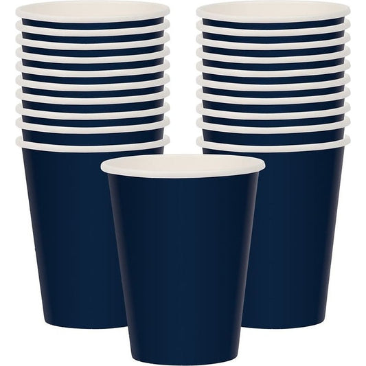 True Navy Paper Coffee Cups, 9 Oz.