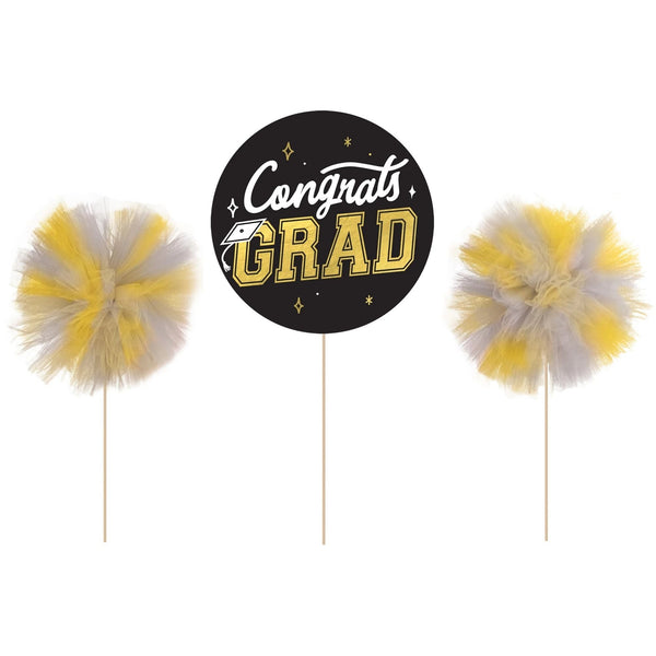 Tulle Pom Pom Centerpiece Picks