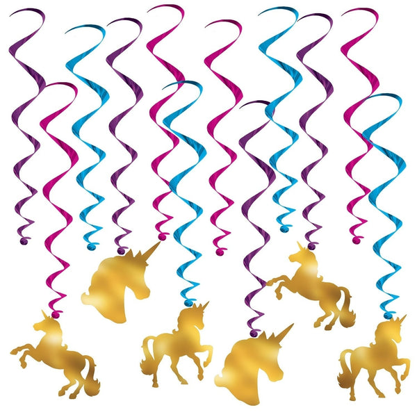 Unicorn Whirls 6 Whirls W/Icons; 6 Plain Whirls