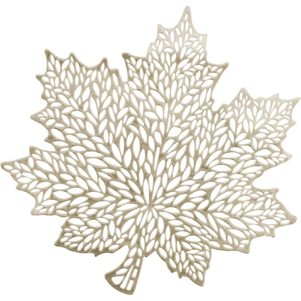 Vinyl Leaf Placemat - Gold