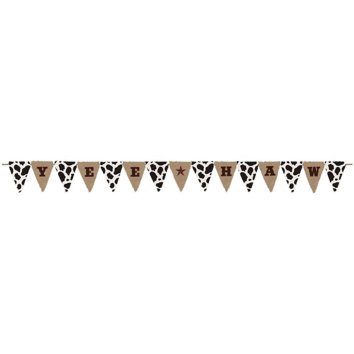 Western Burlap Banner