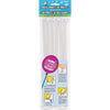 White Balloon Sticks & Cups 12", 6 Count