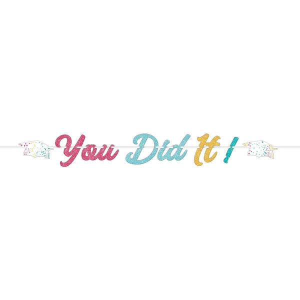 " You Did It!" Script Letter Banner